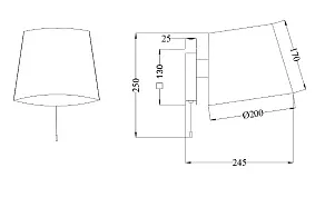 Бра Maytoni Bergamo MOD613WL-01B