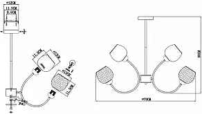 Люстра на штанге EVOLUCE Tratti SLE1136-302-08