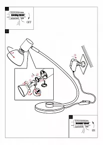 Настольная лампа офисная Eglo Glossy 1 94037