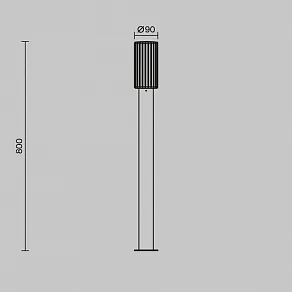 Наземный низкий светильник Maytoni Outdoor Rib O502FL-01B1