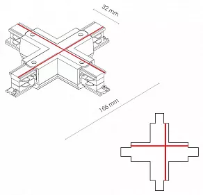 Соединитель X-образный для треков Nowodvorski Ctls Power 8701
