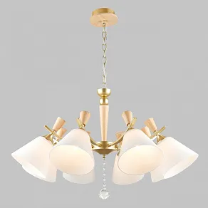 Подвесная люстра Imex MD.6132 MD.6132-8-P-GD+WOOD