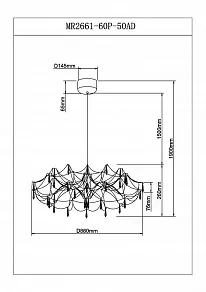 Подвесная люстра MyFar Ersilia MR2661-60P-50AD