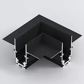 Соединитель угловой L-образный для треков встраиваемых Luminotti GENESIS L.399.3.BK