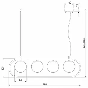 Подвесной светильник Eurosvet Ringo 50089/4 золото