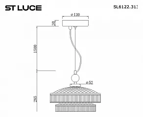 Подвесной светильник ST-Luce Oriental SL6122.313.01