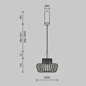 Подвесной светильник Maytoni Namiki MOD465PL-L12BK2