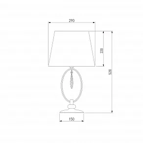 Настольная лампа декоративная Eurosvet Madera 01055/1 хром/прозрачный хрусталь Strotskis