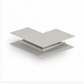 Соединитель угловой внешний для треков накладных AM-Group  MAGNET AM401 LL-20B 90° ВНЕШНИЙ WH