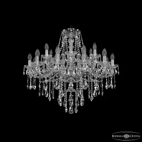 Подвесная люстра Bohemia Ivele Crystal 1415 1415/12+6/300 Ni