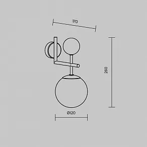 Бра Maytoni Museo MOD436WL-01BS