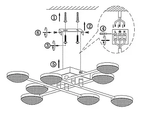 Потолочная люстра Globo Tina 56184-8