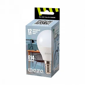 Лампа светодиодная Jazzway  E14 12Вт 5000K FLL- G45 12w E14 5000K