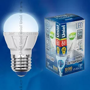 Лампа светодиодная Uniel ALP01WH E27 6Вт 4500K 07904