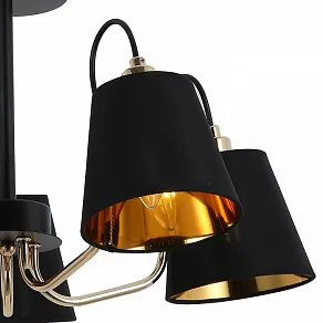 Люстра на штанге ILLUMICO  IL6120-5COU-79 BK GD