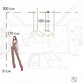 Подвесной светильник Loft it Thread 10388P/C Brass