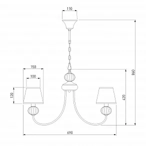 Подвесная люстра Eurosvet Mella 60072/5 золото