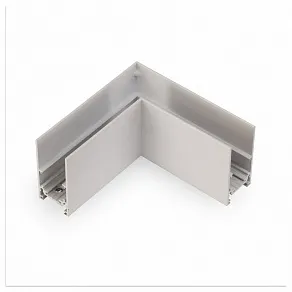 Соединитель угловой внешний для треков накладных AM-Group  MAGNET AM401 LL-20B 90° горизонтальный WH