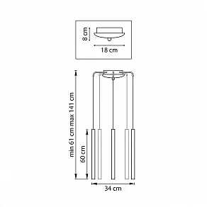 Подвесная люстра Lightstar Tubo L5T747343