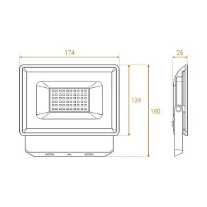 Настенно-потолочный прожектор Wolta WFL-50W WFL-50W/06