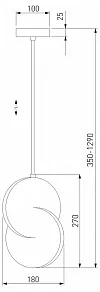 Подвесной светильник Eurosvet Lang 50225/1 LED золото