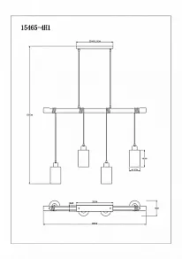 Подвесной светильник Globo Hadera 15465-4H1