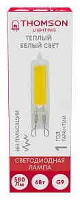 Лампа светодиодная Thomson G9 COB G9 6Вт 3000K TH-B4238