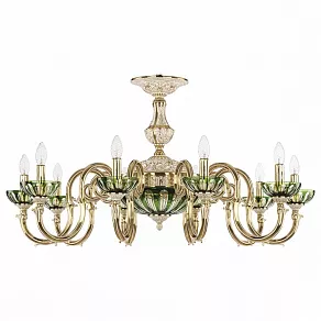 Подвесная люстра Bohemia Ivele Crystal 7203 72203P/10/300 GW P Clear-Green/H-1H