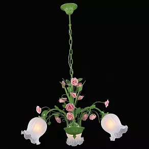 Подвесная люстра Natali Kovaltseva Rose ROSE 11470/3C GREEN