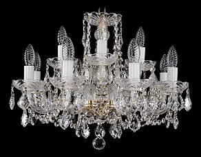 Подвесная люстра Bohemia Ivele Crystal 1402 1402/8_4/195/G/Leafs