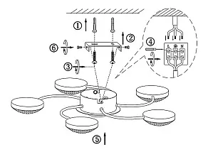 Потолочная люстра Globo Tina 56184-6D