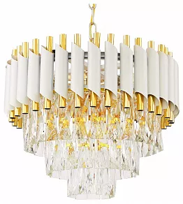 Подвесная люстра LUMINA DECO Funneli LDP 6003-400 WT+F.GD