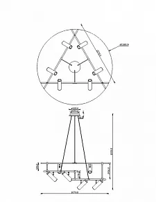 Подвесная люстра Maytoni Rami MOD128PL-12GB