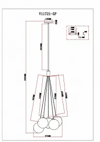 Подвесная люстра Moderli Renny V11721-5P