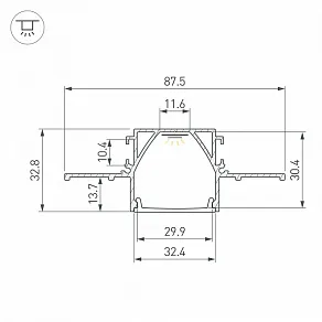 Профиль встраиваемый Arlight LINIA32 058472