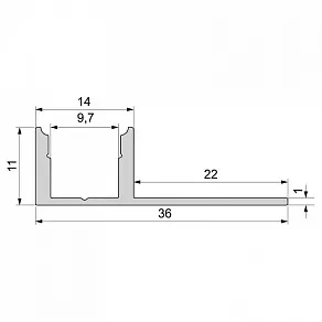 Профиль накладной Deko-Light EL-01-08 975330