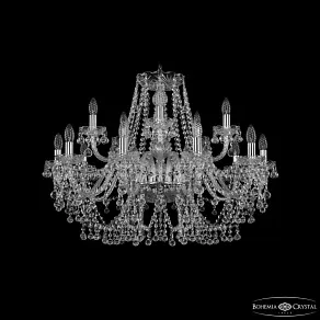 Подвесная люстра Bohemia Ivele Crystal 1409 1409/10+5/300 Ni