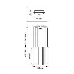 Подвесная люстра Lightstar Tubo L8T747343