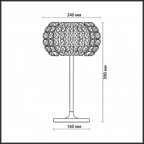 Настольная лампа декоративная Odeon Light Crista 1606/3T
