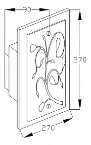 Накладной светильник Maytoni Geometry 2 CL821-01-G