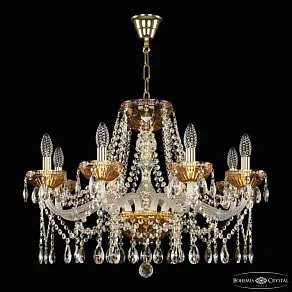 Подвесная люстра Bohemia Ivele Crystal 5413 5413/8/240 G Amber/M-1G