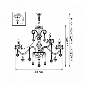 Подвесная люстра Osgona Tesoro 710152