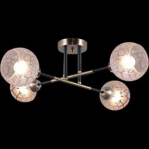 Люстра на штанге ILLUMICO  IL9573-4CSQ-79 BK AB