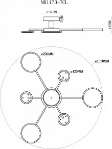 Потолочная люстра MyFar Nora MR1170-7CL