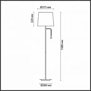 Торшер с подсветкой Odeon Light Edis 4115/1F