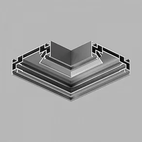 Соединитель угловой внешний для треков встраиваемых Denkirs TR30 TR3031-AL