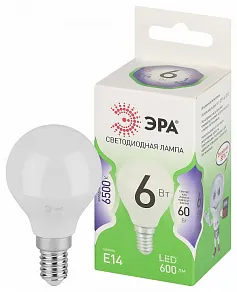 Лампа светодиодная Эра Green Line E14 6Вт 6500K LED P45-6W-865-E14 GL
