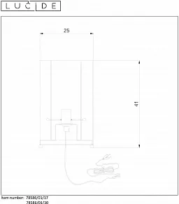 Настольная лампа декоративная Lucide Julot 78586/01/30