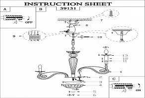Подвесная люстра Eglo ПРОМО Meduno 1 39131