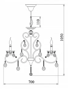 Подвесная люстра Maytoni Ricco ARM124-06-G